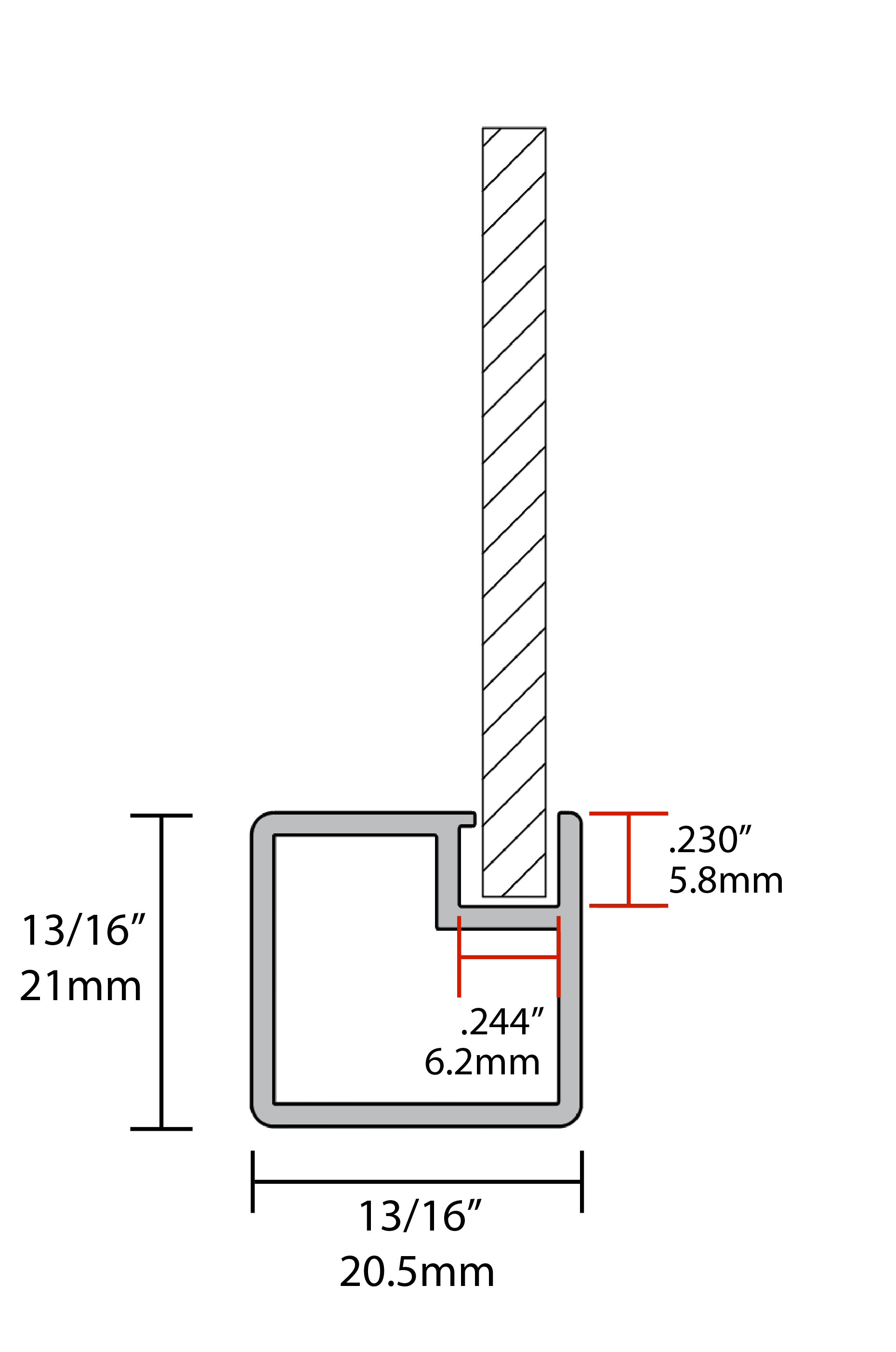 AF017 (Narrow Frame) Sample Door